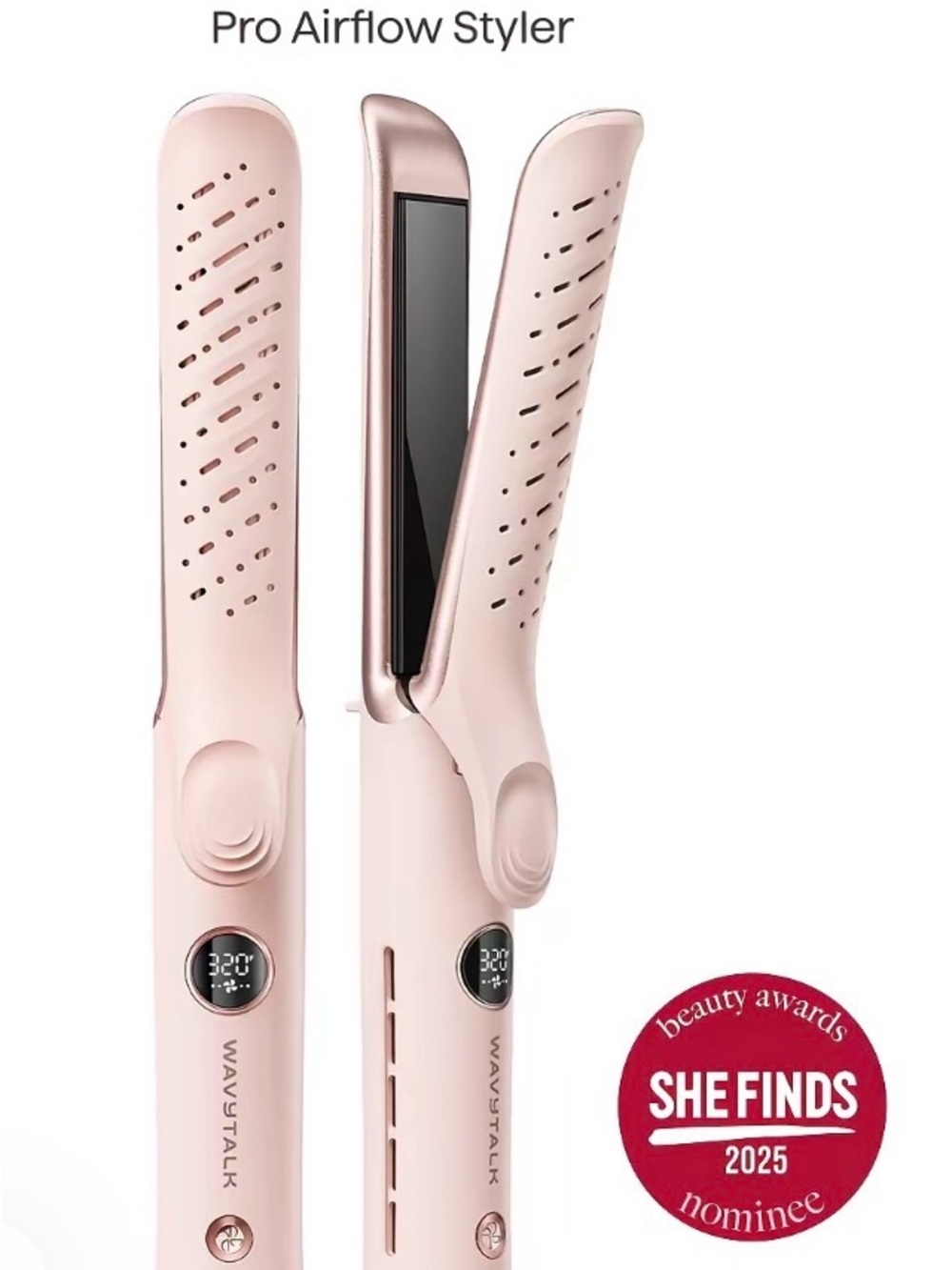 Pro Airflow Styler Hair Straightener in Blush Pink